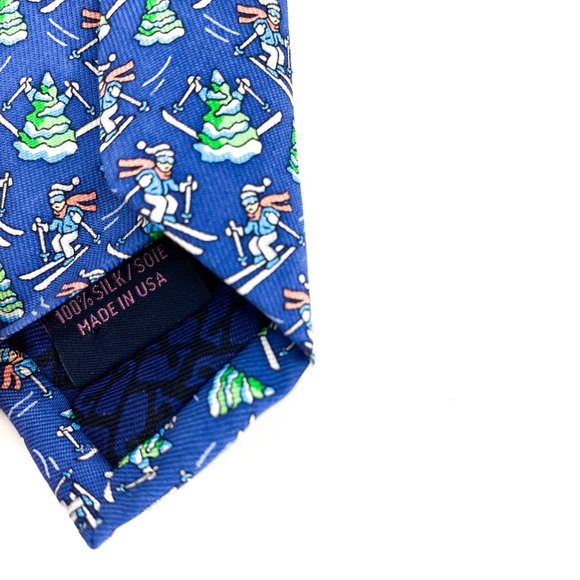 VINEYARD VINES Navy Downhill Silk Tie NWT - Picture 14 of 16